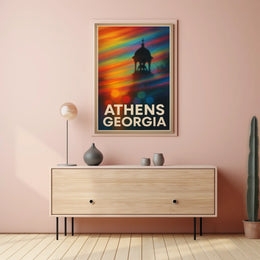 Athens Georgia Wanderlust Decor Scenic Typography Poster