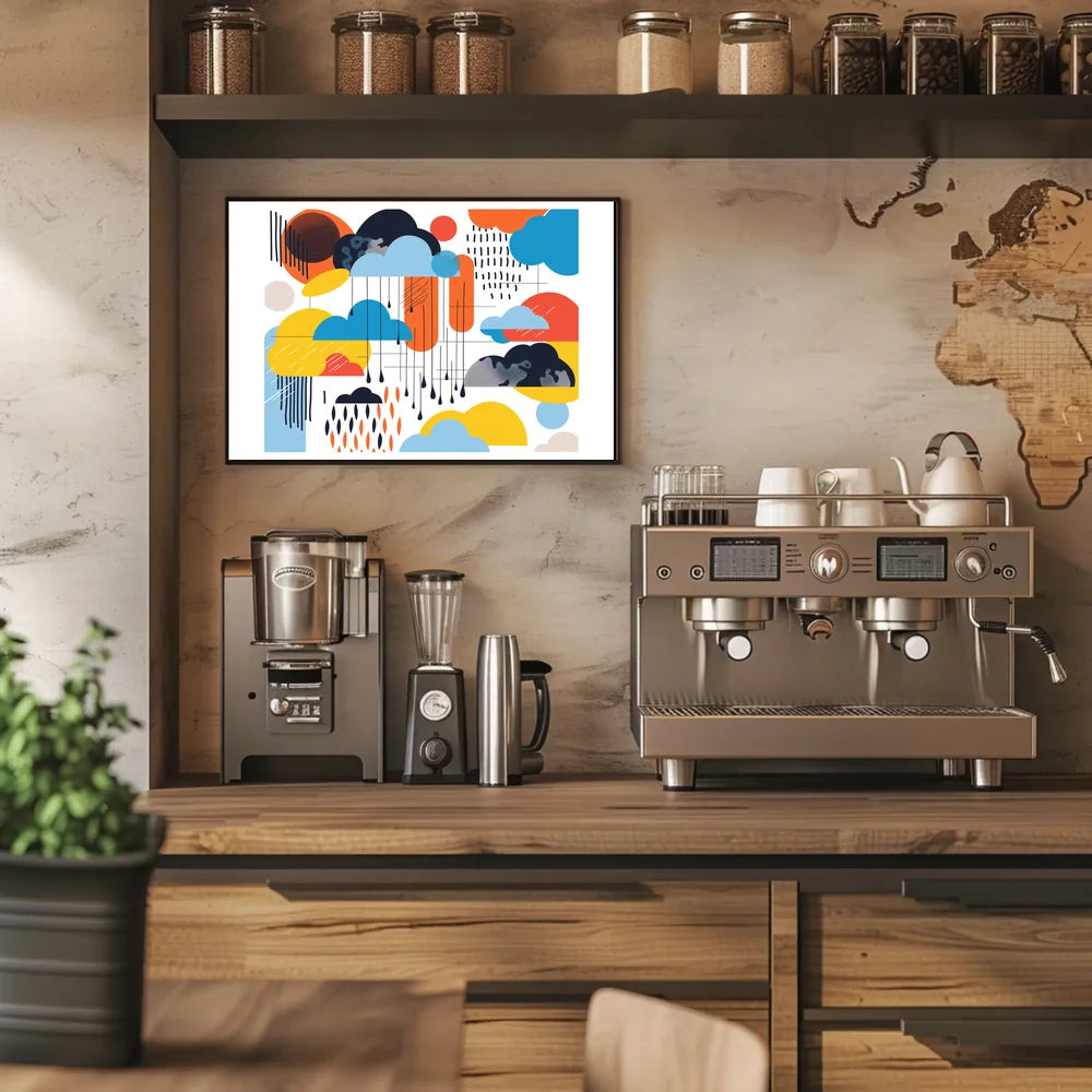 The poster features an abstract design with a modern artistic style. The core Travel Poster