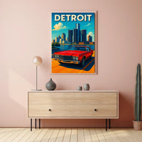 Detroit Cityscape Poster
