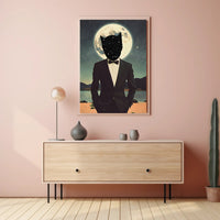 Cosmic Elegance Surreal Poster Print Wall Art