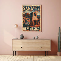 Santa Fe Southwestern Heritage Vintage Travel Poster