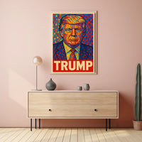 Donald Trump Vibrant Mosaic Legacy Poster