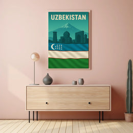 Uzbekistan Cultural Landmarks And Poster