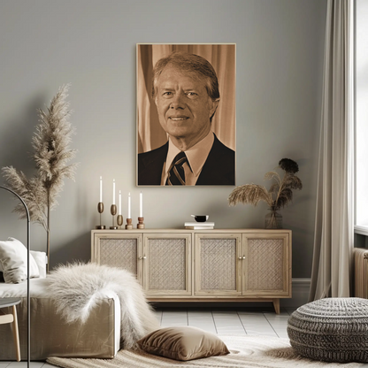 Jimmy Carter 39th President Sepia Photo