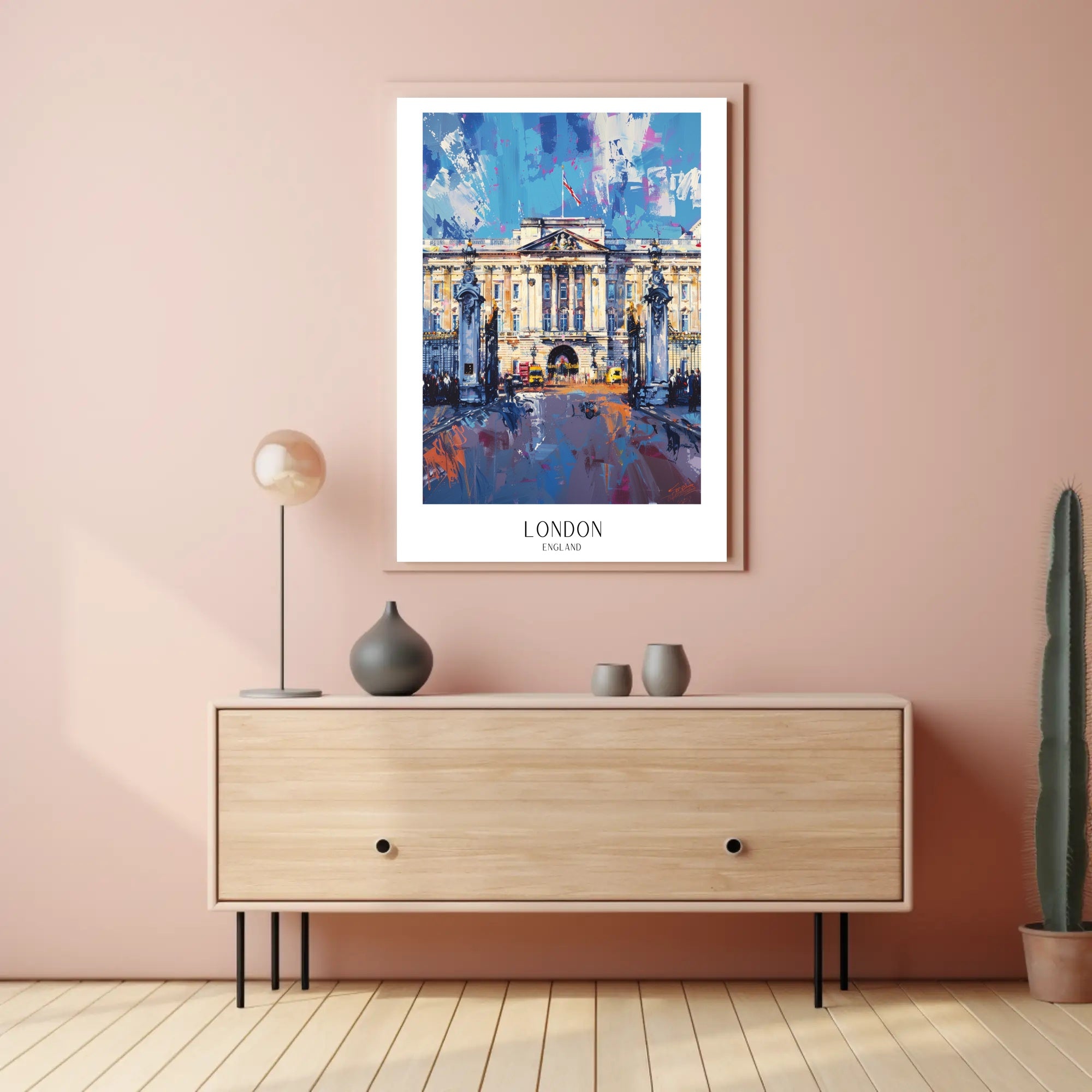 Buckingham Palace Urban Vibrancy Art Poster PosterGoat