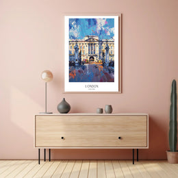Buckingham Palace Urban Vibrancy Art Poster PosterGoat