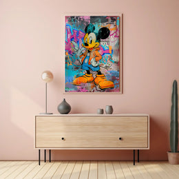 Cartoon Mouse in Urban Street Art Pop Culture Poster