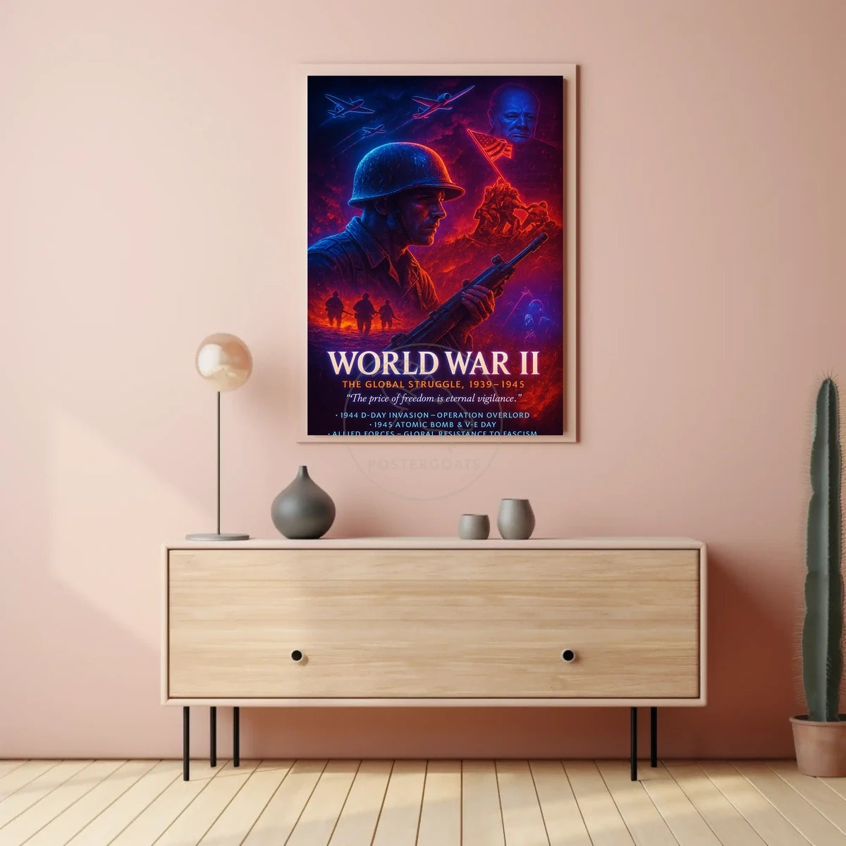 World War II Heroes and Valor Commemorative WWII Poster