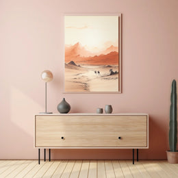 Desert Vistas Middle Eastern Cultural Landscape Poster