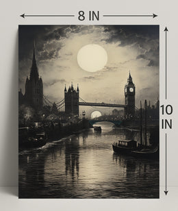 Moonlit London Poster