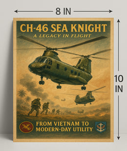 CH-46 Sea Knight Vintage Flight Poster PosterGoat