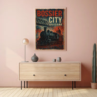 Bossier City Louisiana Cityscape Travel Realism Poster