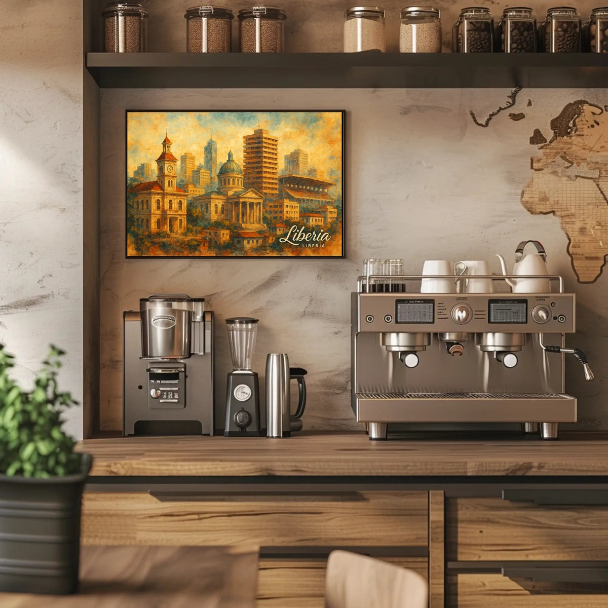 Liberia Cityscape Poster