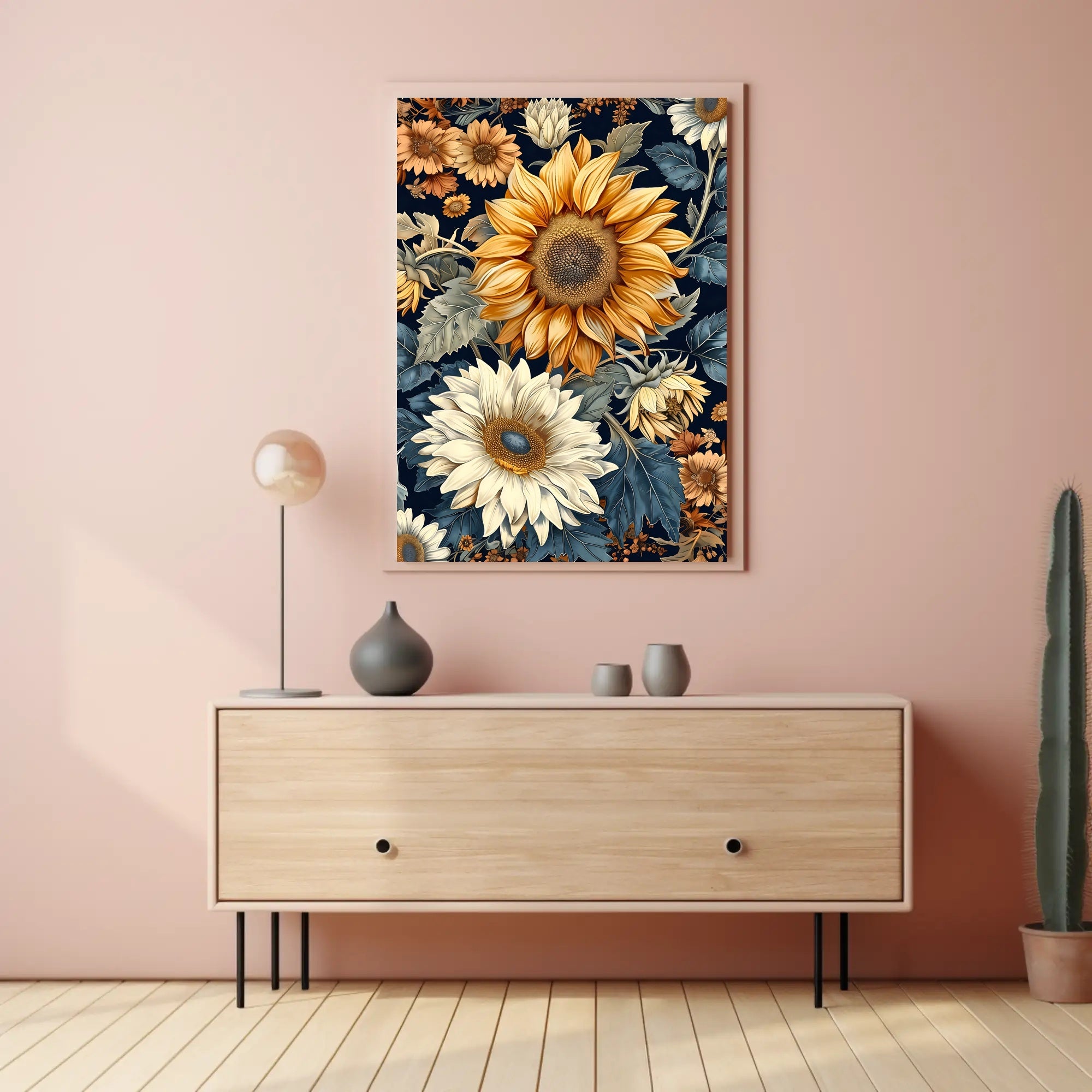 Sunflower Sunshine Vibes: Abstract or Artistic Poster