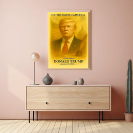 Donald Trump 47th President of the United States Vintage Watercolor Poster