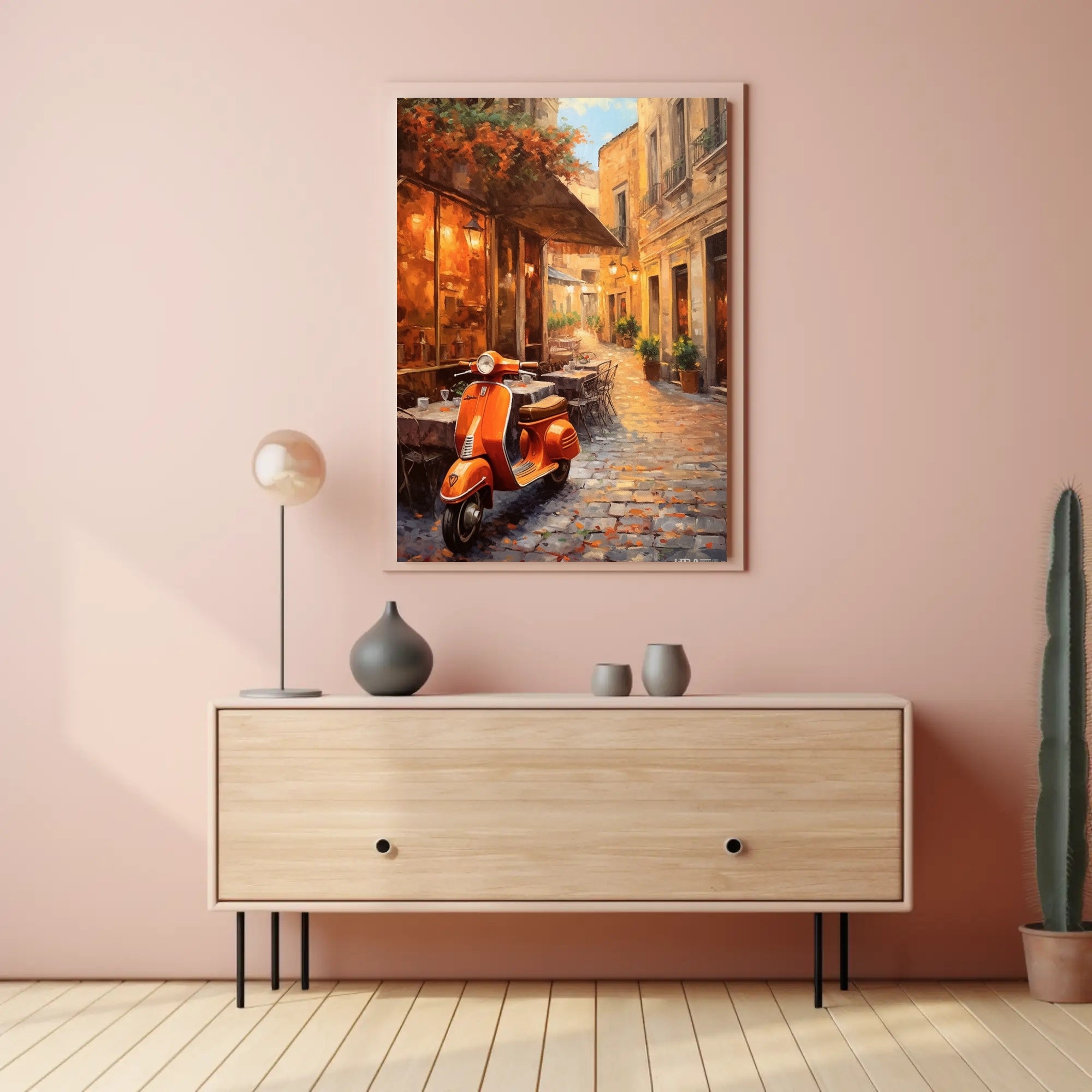 Charming European Street Scene Poster