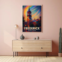 Iconic Frederick Maryland Vibrant Landmark Art Deco Realism Travel Dream Decor Poster