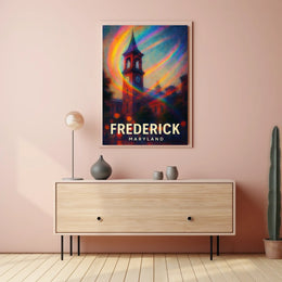 Iconic Frederick Maryland Vibrant Landmark Art Deco Realism Travel Dream Decor Poster