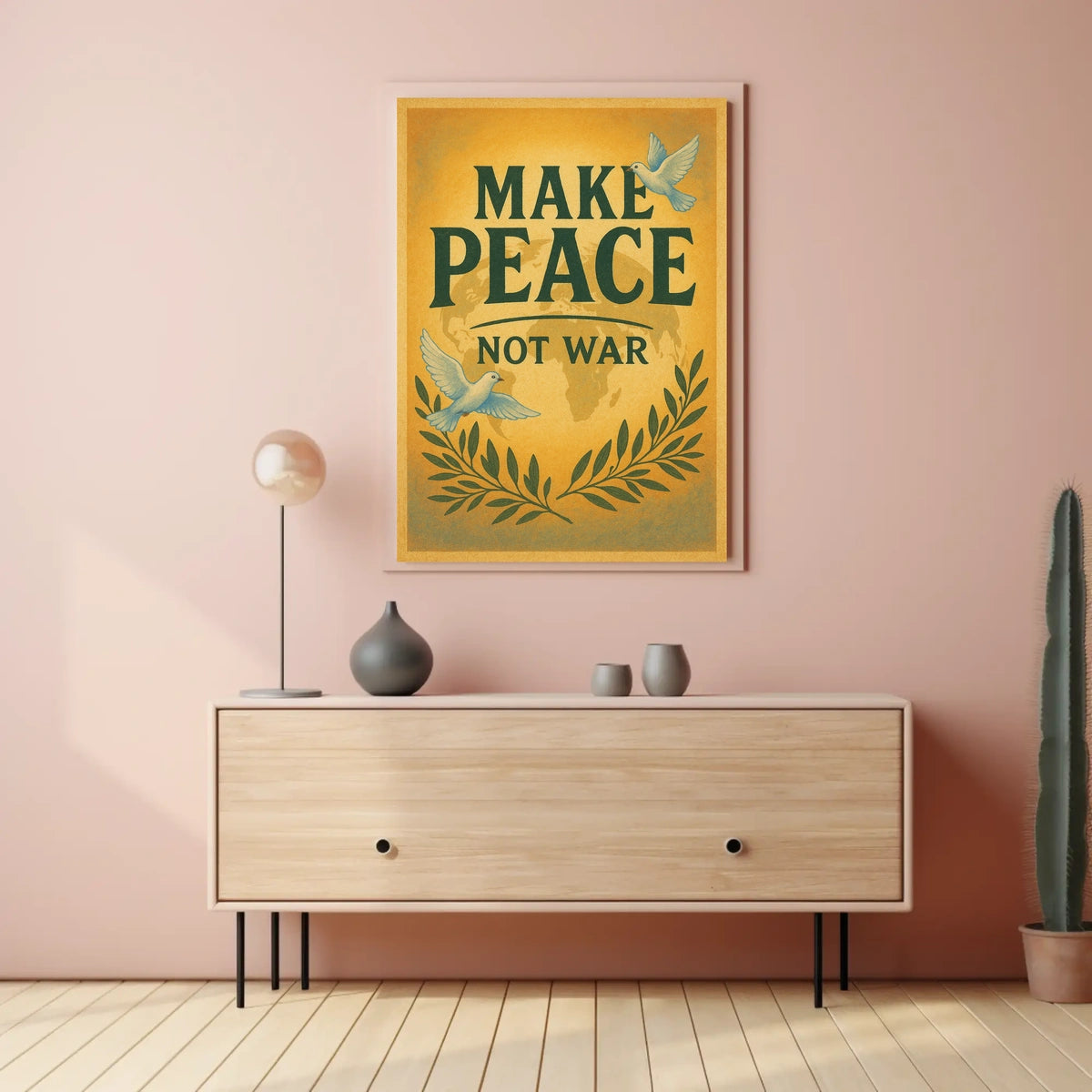 Make Peace Not War Vintage Poster