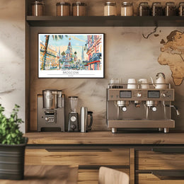 Vibrant Moscow Illustration Poster PosterGoat