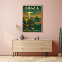 Brazil Carnival Rio Poster: Vintage Travel Art