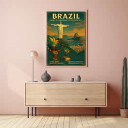 Brazil Carnival Rio Poster: Vintage Travel Art