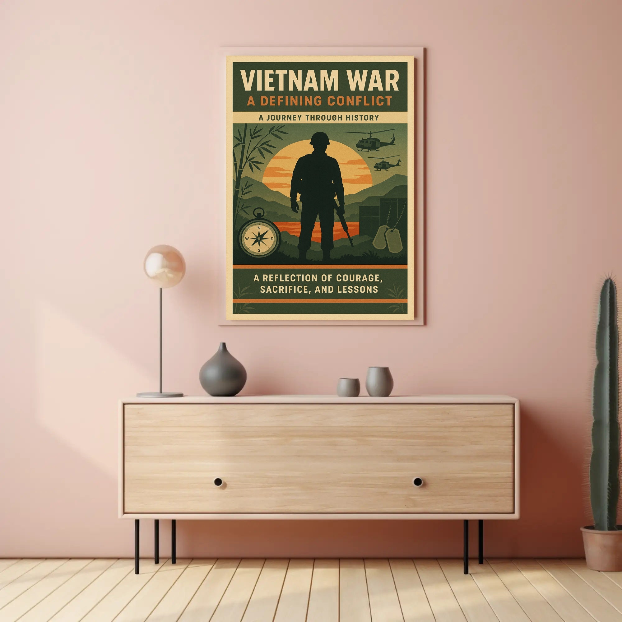 Vietnam War Poster Historic Military Print