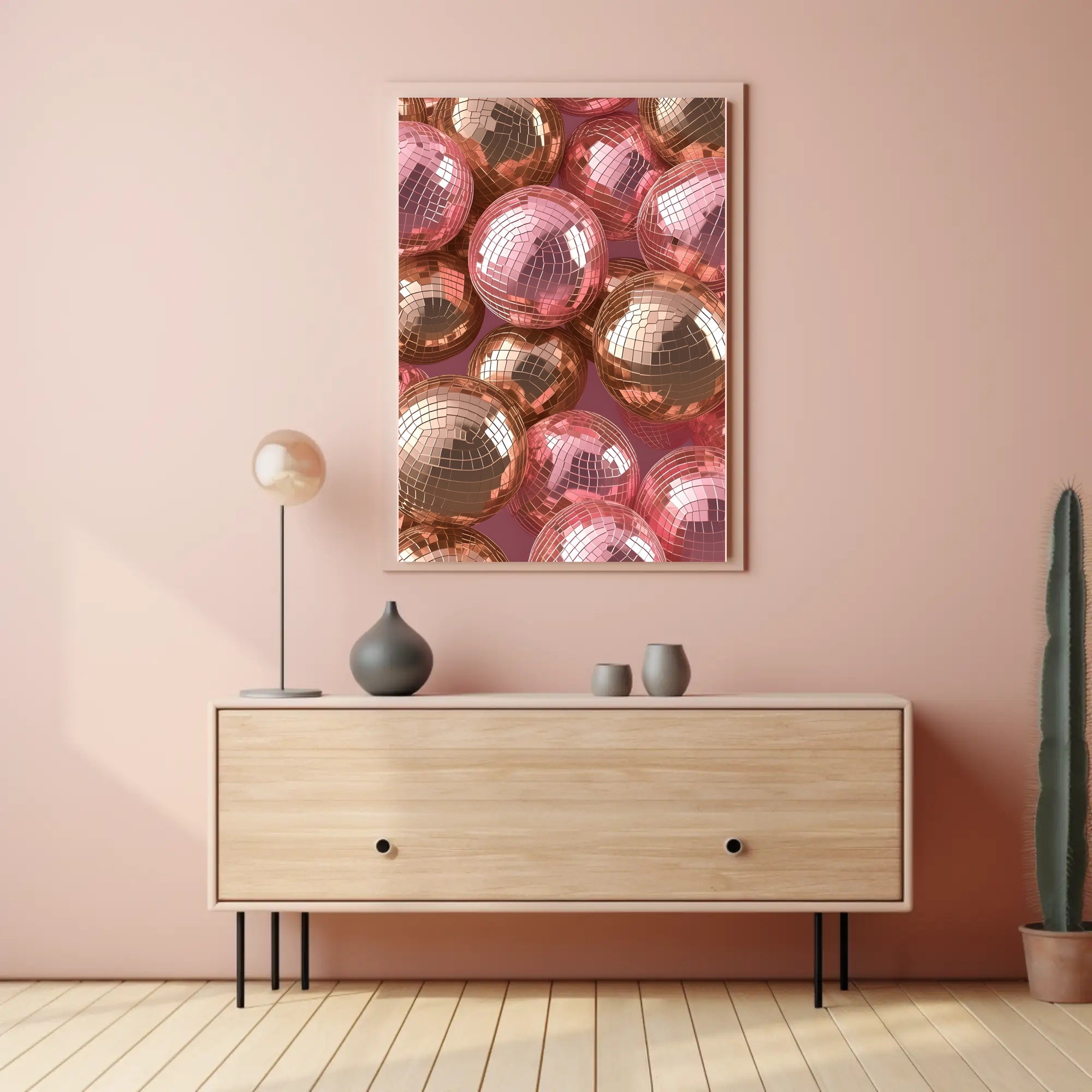 Glamorous Disco Balls Abstract Artistic Poster PosterGoat