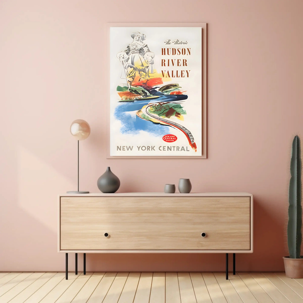 Hudson River Valley Adventure Poster Vintage Wall Art