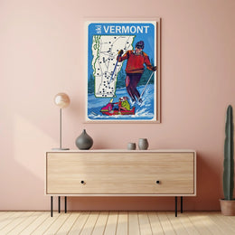 Ski Vermont Adventure Poster