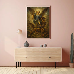 Archangel Michael Defeating The Devil Poster
