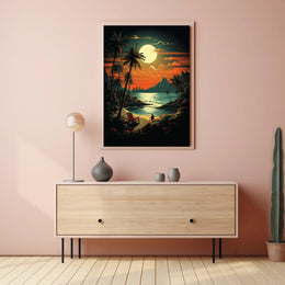 Tropical Sunset Serenity Poster