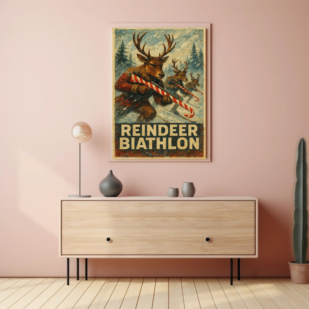 Reindeer Biathlon Poster