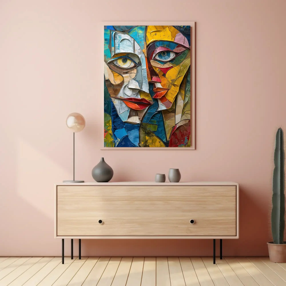 Futuristic Cityscape with Neon Lights Poster