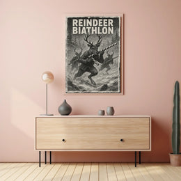 Reindeer Biathlon Poster