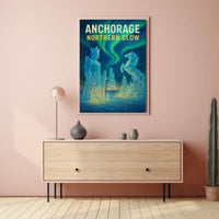Anchorage Northern Glow Poster