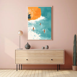 Beachside Serenity Calming Wall Art Poster Print
