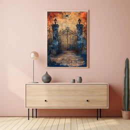 Enchanted Gate At Dusk Poster