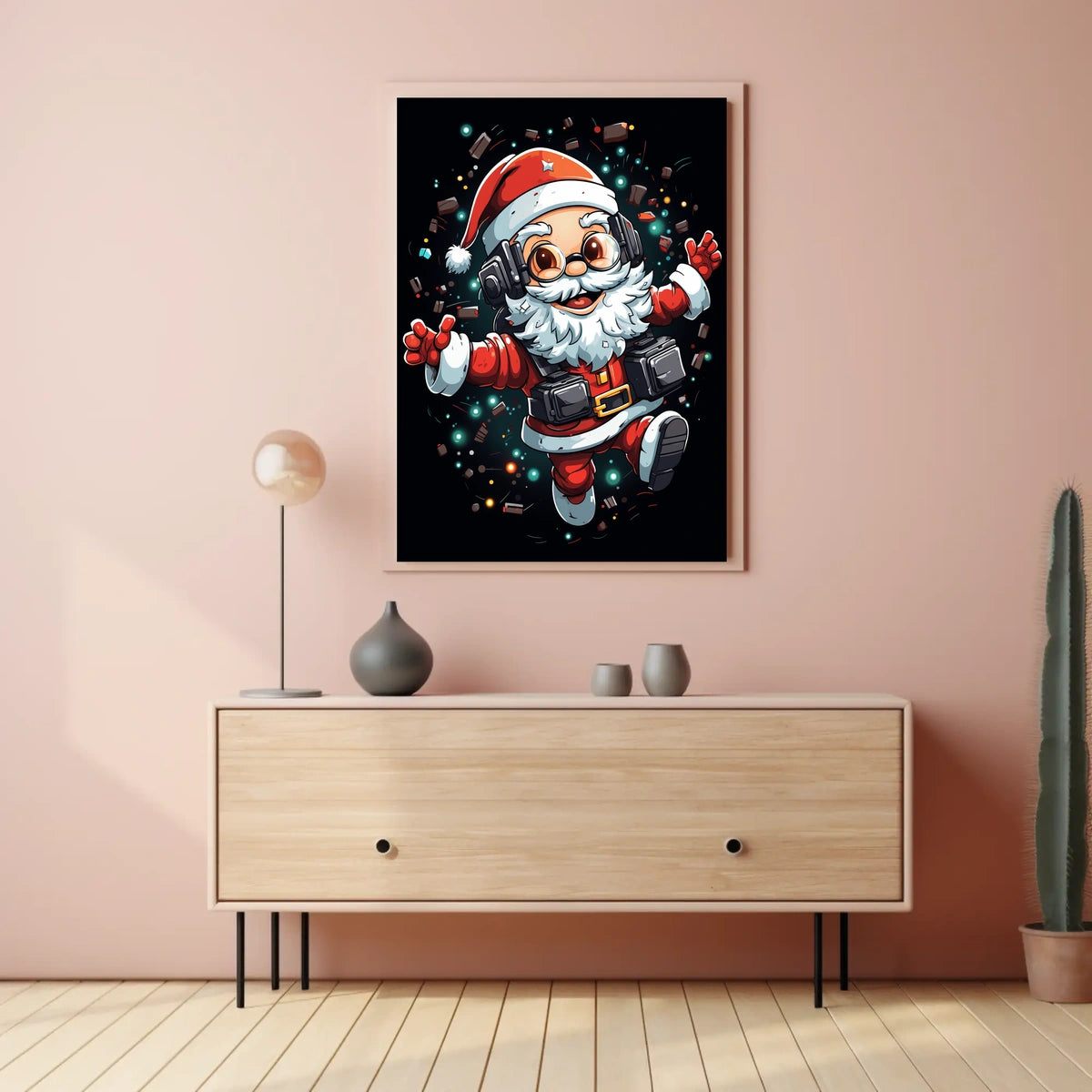 Tech-Savvy Santa Poster