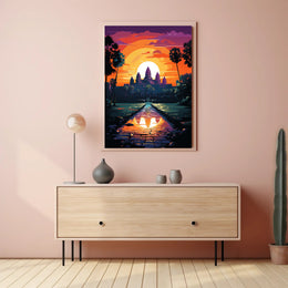 Sunset Over Angkor Wat Poster