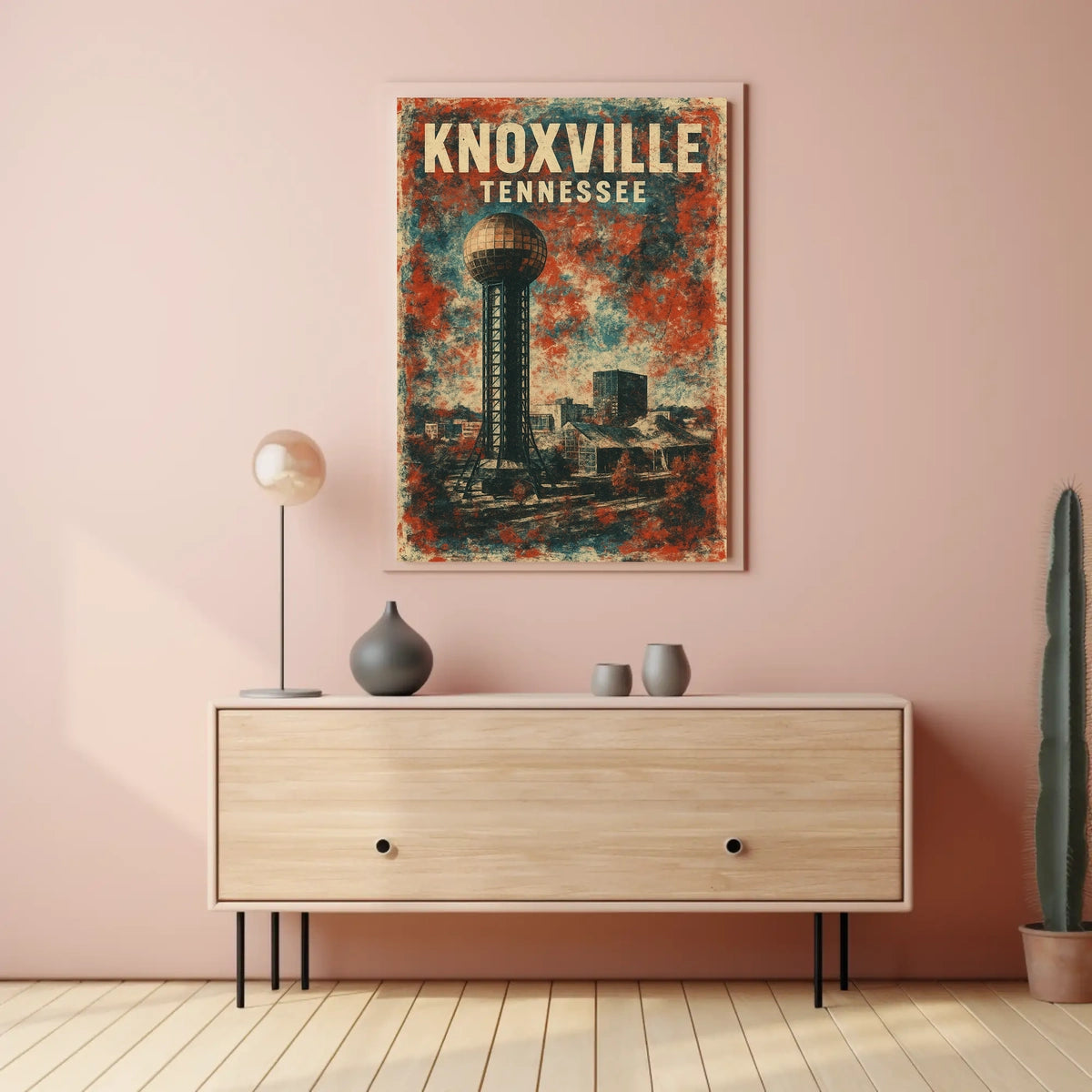 Knoxville Sunsphere Vintage Travel Poster