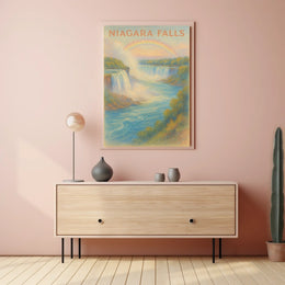 Niagara Falls Scenic Splendor Impressionist Travel Poster