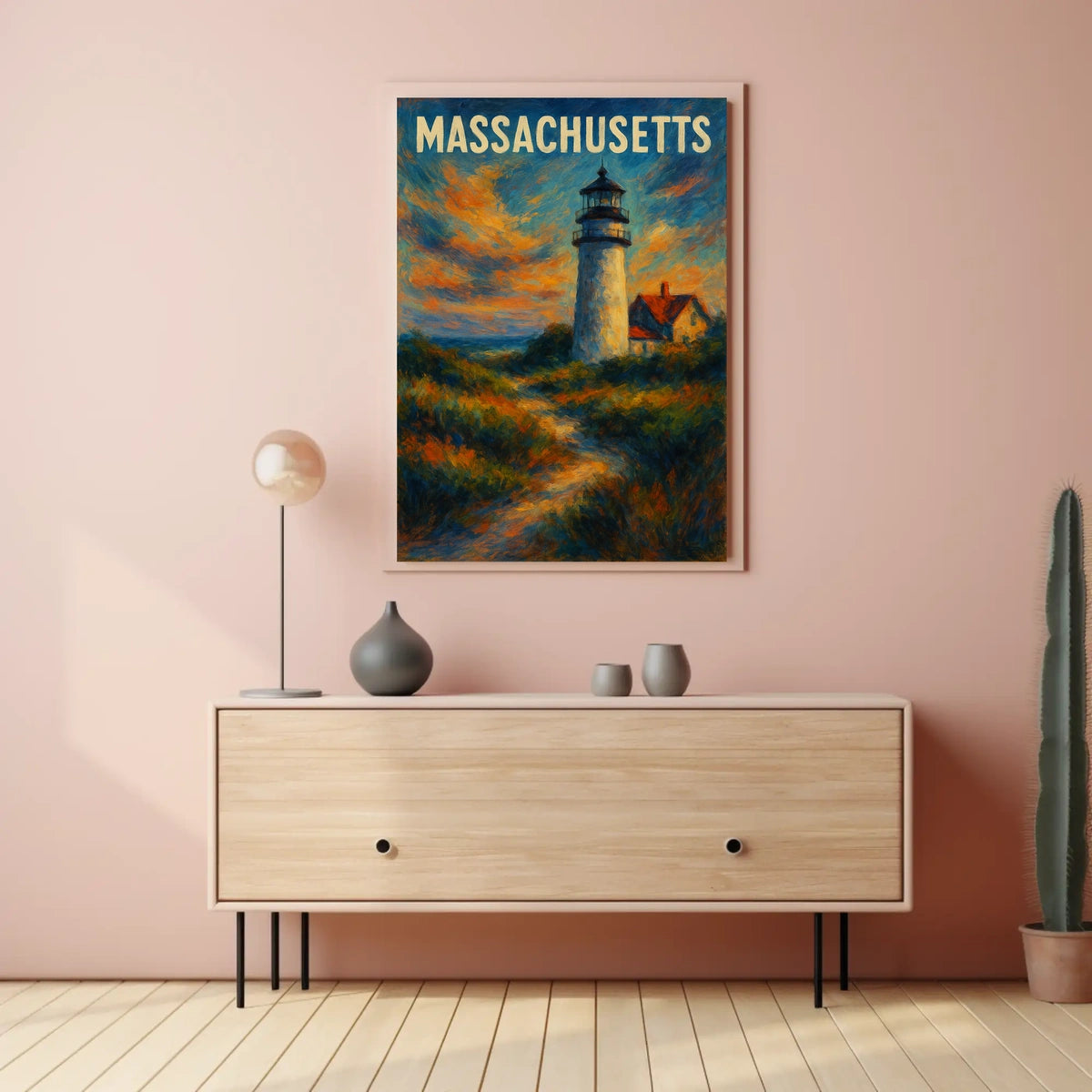 Massachusetts Lighthouse Poster