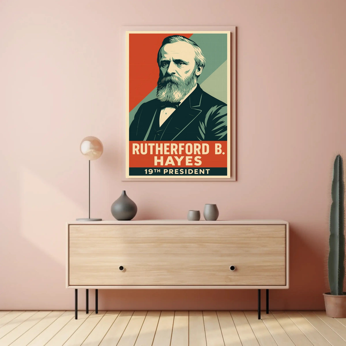 Rutherford B Hayes 19th President Litho HistoryBuff Poster