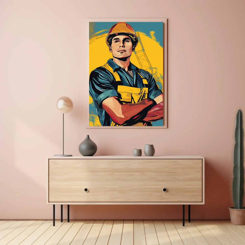 Vintage Futuristic Cityscape Art Deco Poster