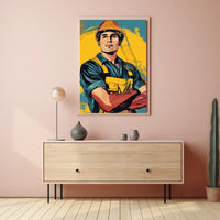 Vintage Futuristic Cityscape Art Deco Poster
