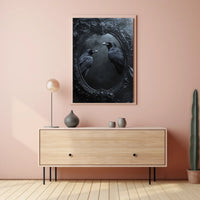 Gothic Mirror and Ravens Abstract, Artistic, or Pop Culture Poster