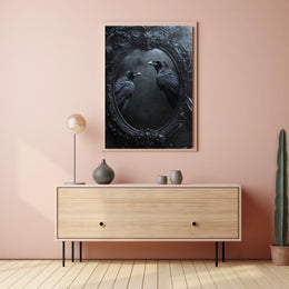 Gothic Mirror and Ravens Abstract, Artistic, or Pop Culture Poster