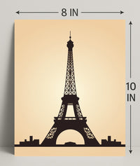 Eiffel Tower Silhouette Poster