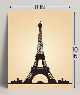 Eiffel Tower Silhouette Poster